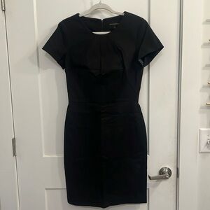 Banana Republic structured black sheath dress